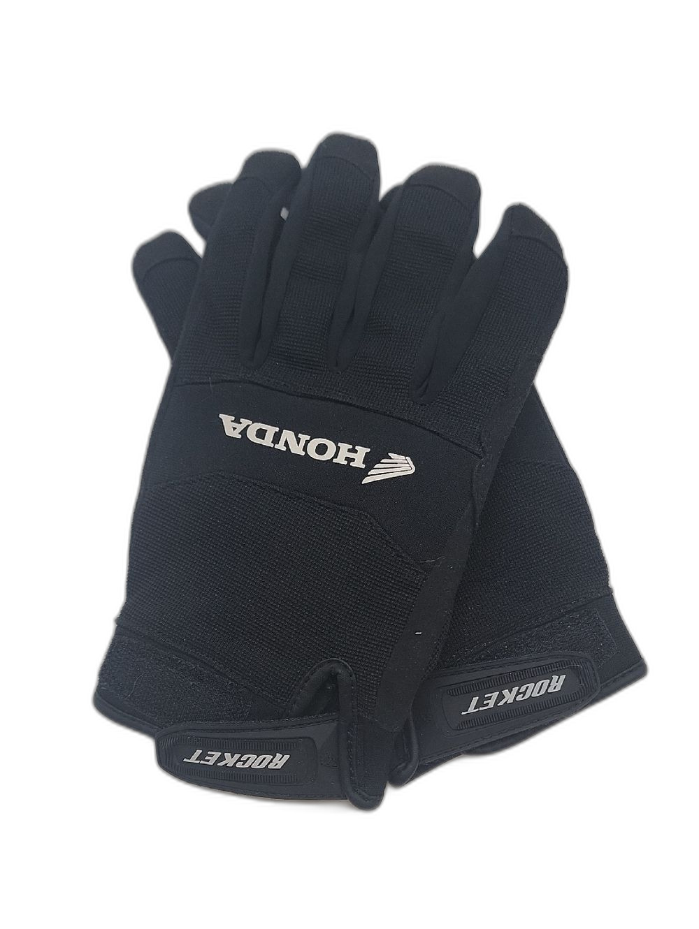 Honda Rocket Men's Black Riding Biker Mechanic Gloves